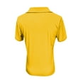 thumbnail image 5 of JFGHDG Women's Johnny Lapel Polo Short Sleeve V Neck Ribbed Knit Slim Fit Basic Office Summer Tops Yellow XL, 5 of 5