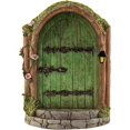 thumbnail image 1 of KAIYANG Puerta de hadas, puertas de hadas de madera para jardín, puerta de elfo, adornos de jardín en miniatura para árboles de jardín, COLOR 5, 1 of 5
