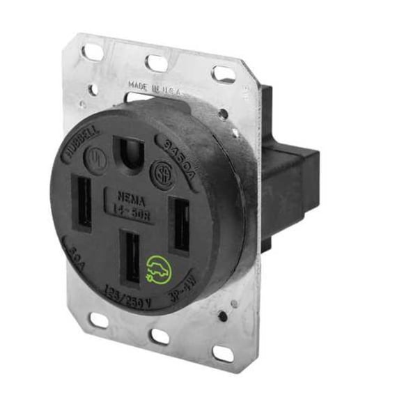 Receptáculo para dispositivos de hoja recta Hubbell HBL9450A 50A