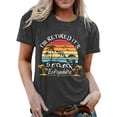 thumbnail image 3 of Trendfront Womens Letter Graphic T Shirts Crewneck Casual Short Sleeve Loose Fit Tops Trendy Fashion Tee Pullover Beach Vacation Clothes, 3 of 5