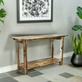 thumbnail image 4 of 32.5"H Acacia Wood 52"W Architectural Console Table, Natural, 4 of 9
