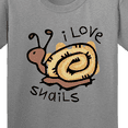 thumbnail image 4 of Inktastic I Love Snails Youth T-Shirt, 4 of 5