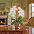 thumbnail image 3 of CoreLiving Artificial Orchid Flowers 1-Piece Real Touch White Branch Faux Butterfly Orchid Simulation Plant for Ceremony Party Patio Yard and Restaurant Decor, 3 of 8
