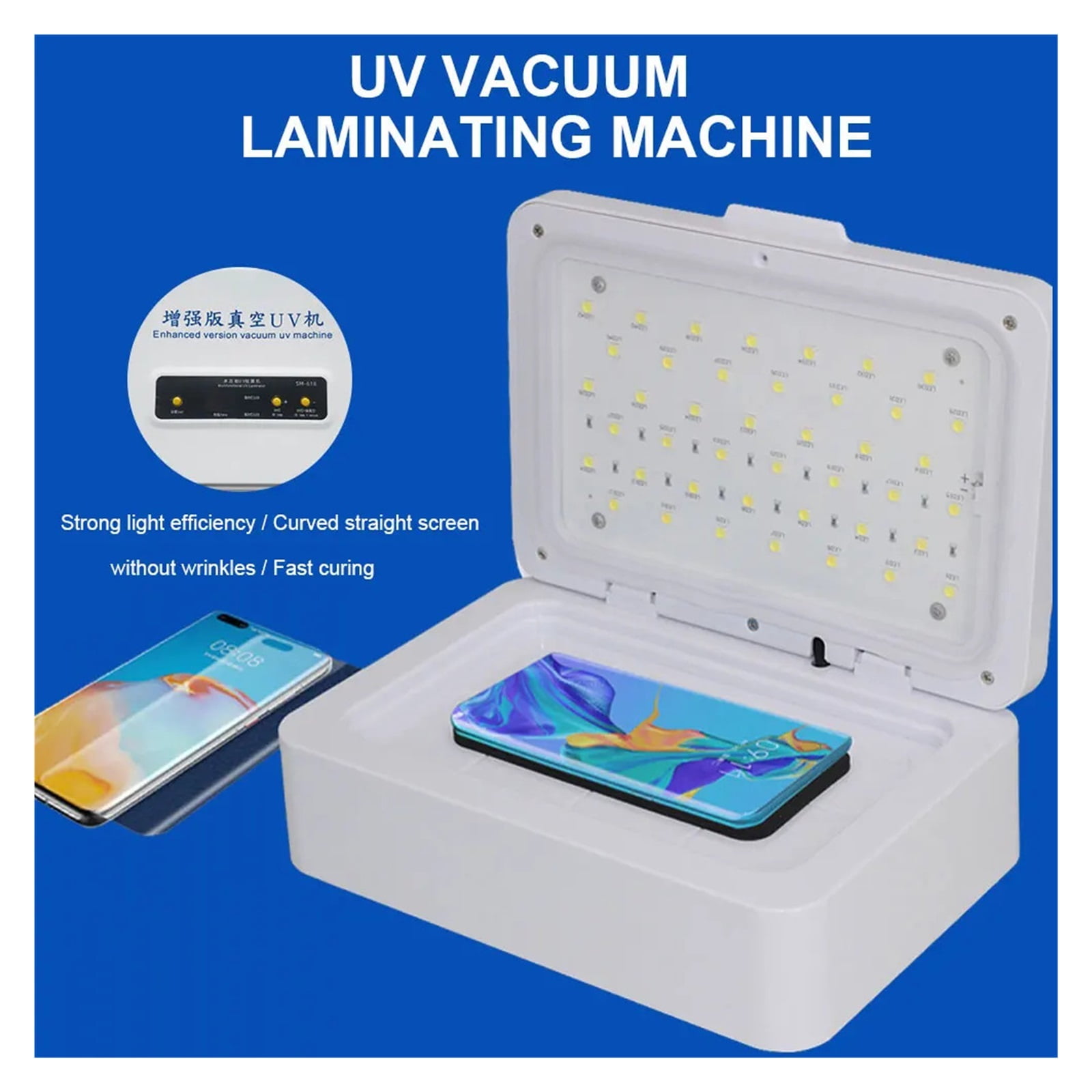 Multifunctional Intelligent UV Curing Vacuum Mute Laminating Machine For Cell Phone Straight Angle Edge Screen Protector ,High-Quality Tools