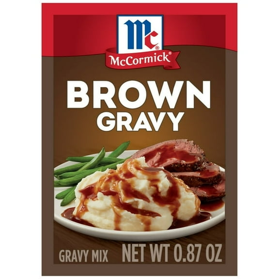 McCormick No Artificial Flavors Brown Gravy Mix 0.87 oz Envelope (Pack of 10)