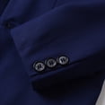 thumbnail image 4 of Boy's Navy Blue Suit Jacket Formal Suit for Wedding Church Birthday Party Prom School Homecoming Stage Show, 4 of 5