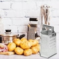 thumbnail image 2 of Raindrops 1 Pc Stainless Steel Kitchen Grater Multipurpose 6 Sides Box Grater Silver, 2 of 8