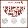 thumbnail image 4 of Daiia Rocket Pattern Drawing Merry Christmas Tree Skirt , Xmas Large Lace-up Tree Skirt, Santa Snowflakes Rustic Home Decorations New Year Party Farmhouse Decor-48", 4 of 7