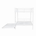 thumbnail image 4 of [Luckynote]Full Over Full Metal Bunk Bed with Trundle, White, 4 of 10