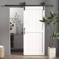 thumbnail image 1 of HOMCOM 32"x84"Sliding Barn Door with Hardware Kit, Waterproof, White, 1 of 10