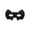Black, variant on Halloween Glitter Bat-Wing Half-Mask, Sparkling Silhouette with Elastic Strap for Masquerade (1 PC Mask) Black One Size