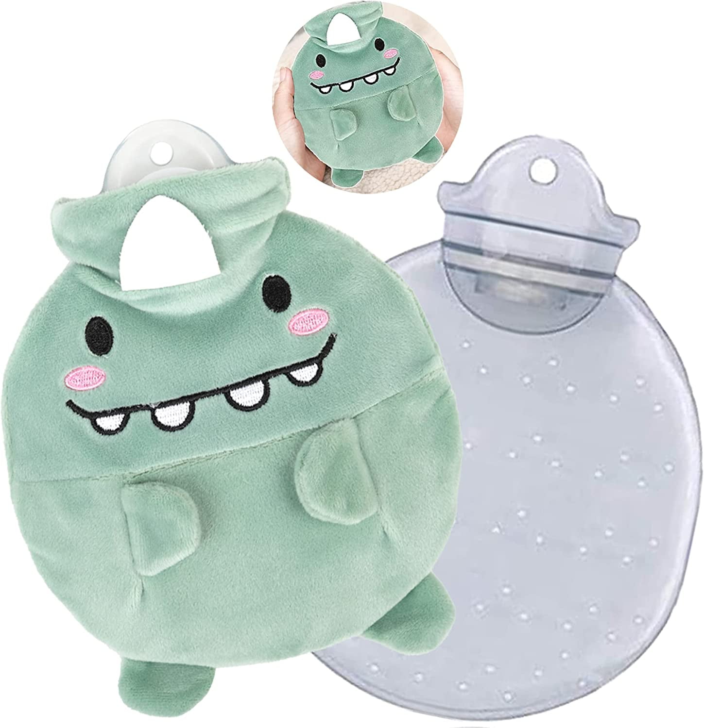 Bouillotte Enfant 400ml Avec Housse Peluche Lapin - Housse Amovible Lavable, étanche, Sécurité Anti-fuite - Pour Petits Et Adultes