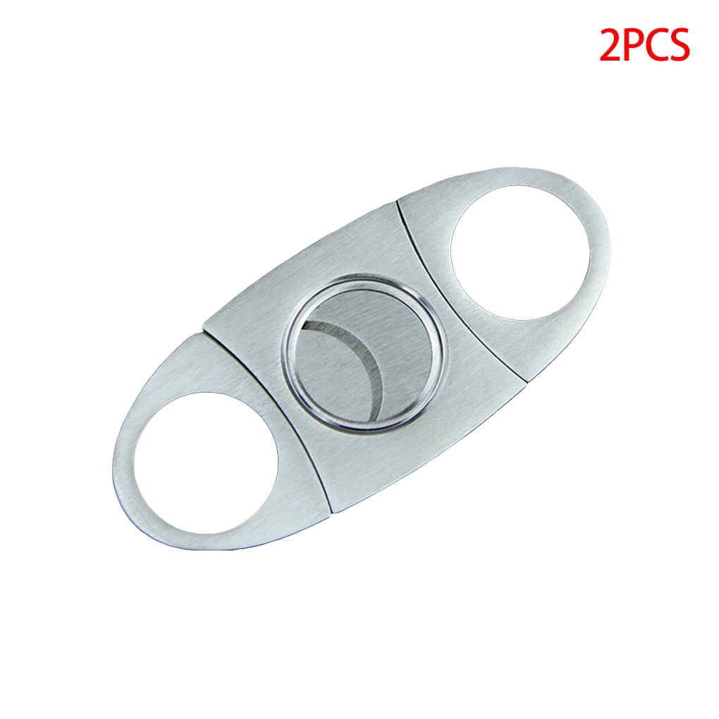 2 in 1 Pockets Cigar Cutting Cutter Scissors with Punch Function for Smokers 