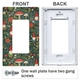 thumbnail image 3 of Yayeee Rocker Switch Wall Plate 2-Gang 4.7"x4.6" Home Decorative Outlet Cover, Forest Mushroom Pattern, 3 of 6