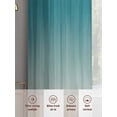 thumbnail image 6 of Teal Blue Ombre Sheer Curtains 96 Inch Length 2 Panels Set Window Treatments, Contemporary Gradient Abstract Art Rod Pocket Semi Curtains for Living Room/Bedroom/Kitchen Décor, 104"W x 96"L, 6 of 7