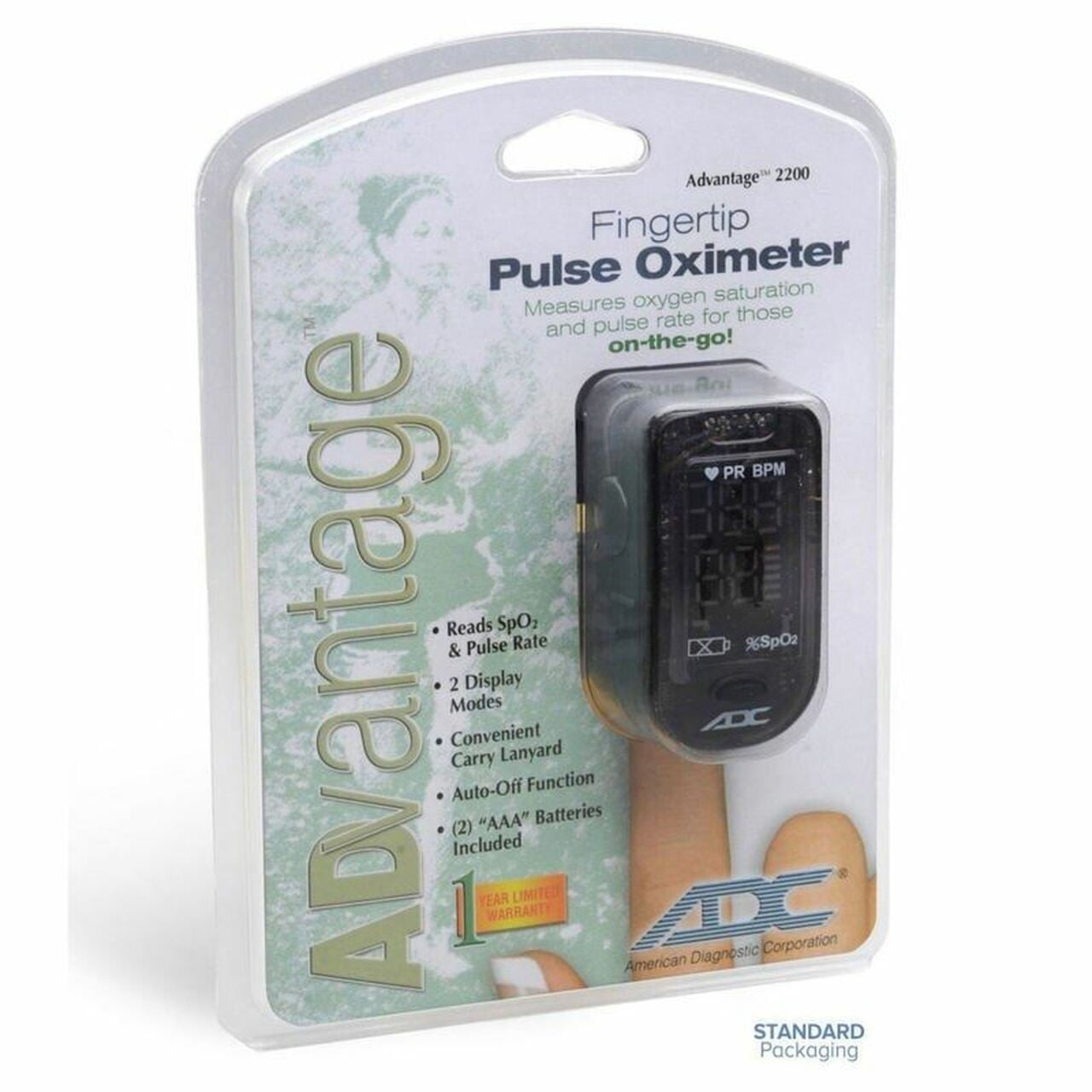 Advantage Pulse Oximeter, Fingertip, Disp pkg
