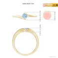 thumbnail image 6 of Angara Natural 0.2 Ct. Aquamarine Solitaire Ring in 14K Yellow Gold for Women (Ring Size: 4.5), 6 of 11