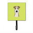 thumbnail image 2 of Carolines Treasures Checkerboard Lime Green Wire Haired Fox Terrier Leash or Key Holder 7Hx4.25W multicolor, 2 of 2
