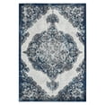 thumbnail image 2 of Luxee Designs Alexandria Collection – 5×7 ft – Medallion Area Rug – Bordered, High-Traffic, Pet-Friendly, Stain Resistance – Ivory Navy, 2 of 8