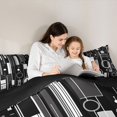 thumbnail image 4 of Manfei Contemporary Abstract Twin Comforter Sets, Geometric Circle Rectangle Bedding Set, Gray and Black, Black Reversible 2pcs, 1 Comforter and 1 Pillowcase, 4 of 6