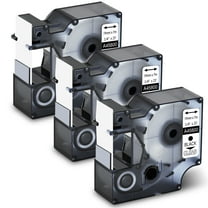 GREENCYCLE 3PK Compatible for DYMO D1 Label Tape 45800 S0720820 19mm 7m Black on Clear for LabelManager LabelPoint LabelWriter 3M Label Maker