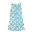 thumbnail image 4 of LTTVQM Girls Easter Dress 2026 Egg Rabbit Print Funny Sleeveless Sundress Soft Round Neck Midi Dress Vacation Church Dresses Light Blue 12-13 Years, 4 of 5