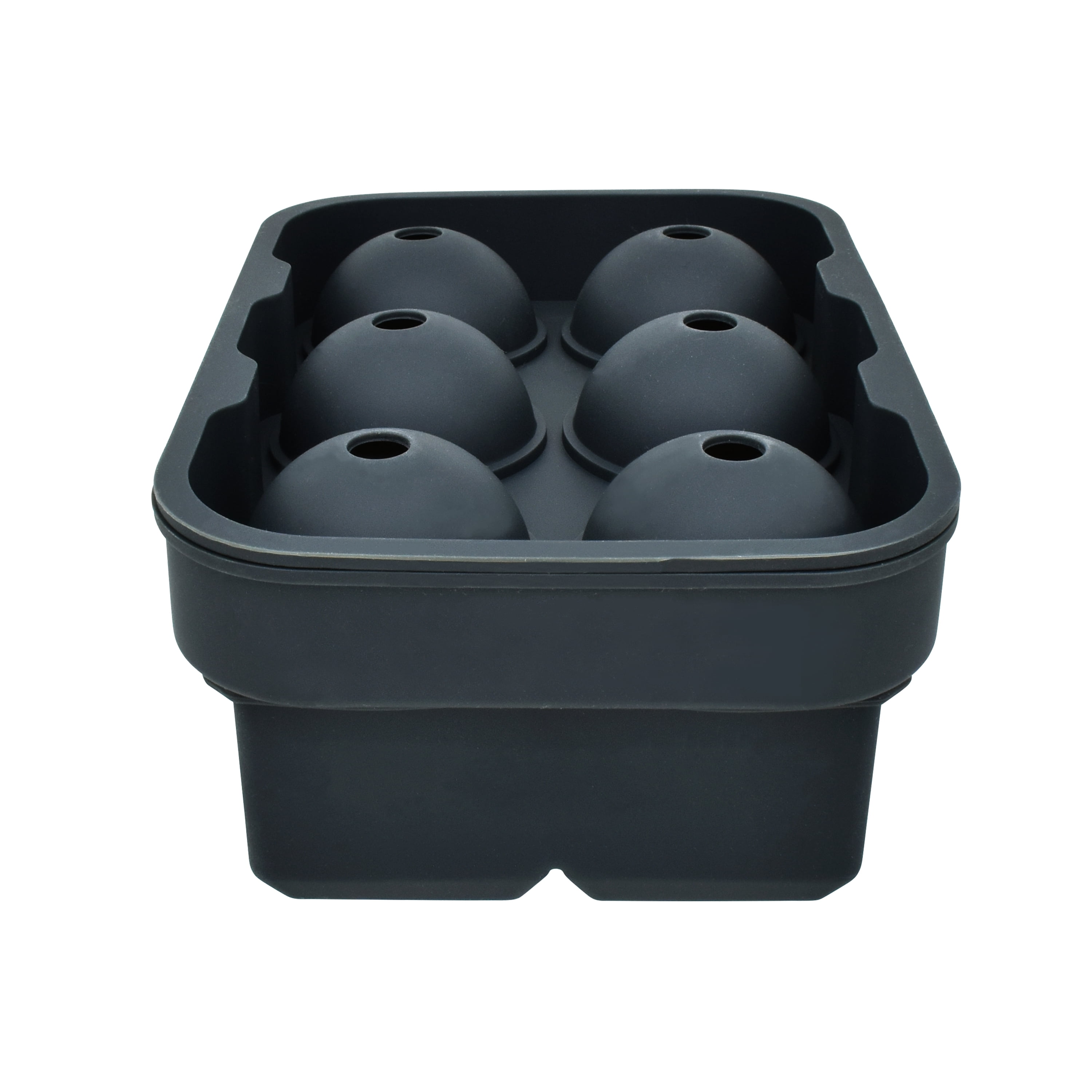 (6 pack) Mainstays, Ice Cube Tray, 2 Pack Silicone Ice Cube Tray Grey, Square & Sphere Combo, 2 pack, perfect for chilled drink preparation