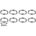 thumbnail image 3 of HAHDAXIA 200 Pieces 8mm Metal Split Rings Nickel Plated Small Key Chain Ring Part for Ornament Crafts and Jewelry Making，Silver, 3 of 4
