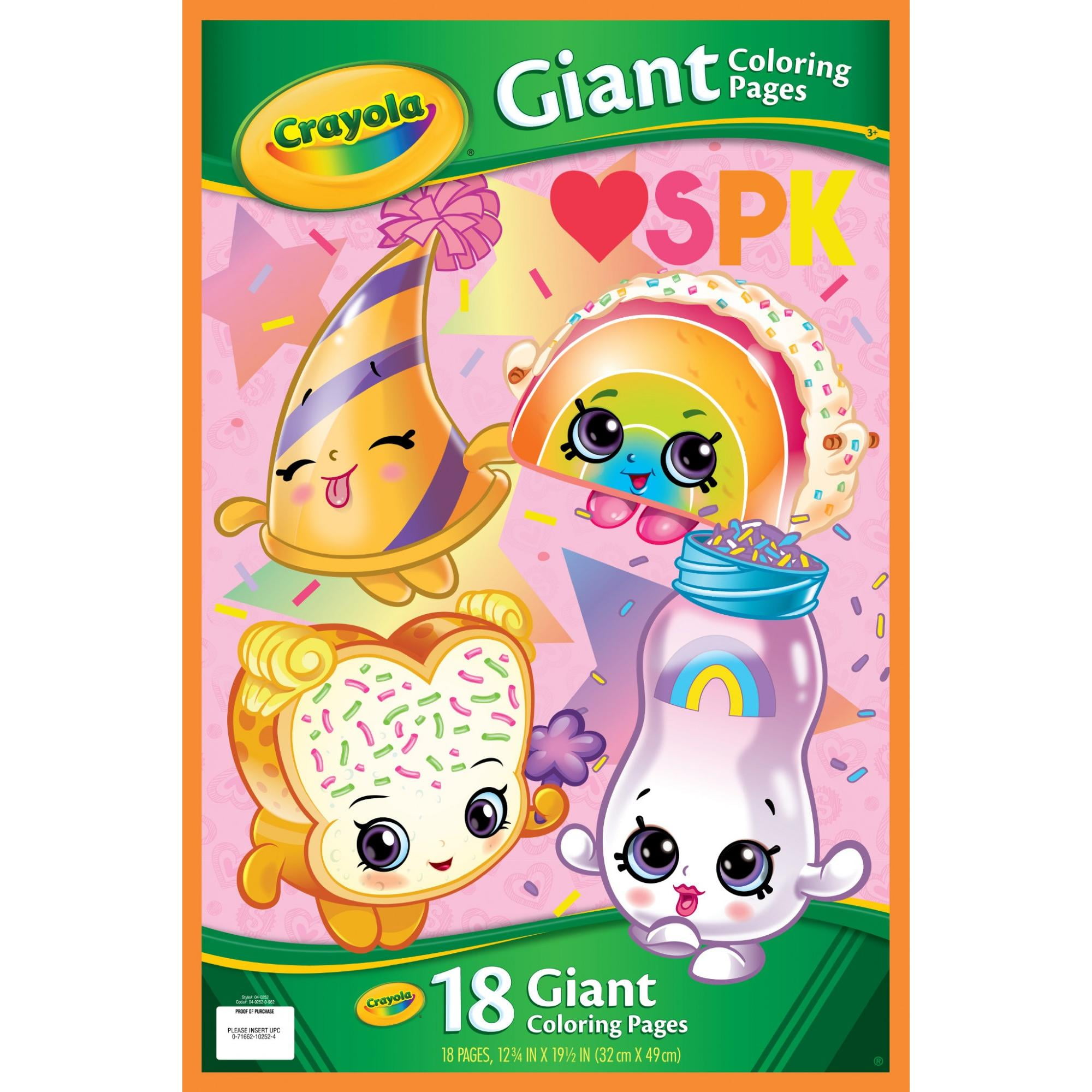 Crayola Shopkins Giant Coloring Pages, Gift for Kids, 20 Pages