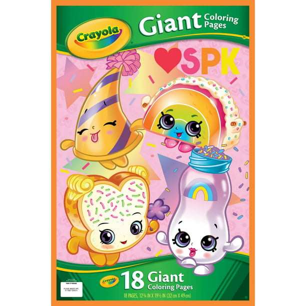 Crayola Shopkins Giant Coloring Pages, Gift for Kids, 18 Pages ...