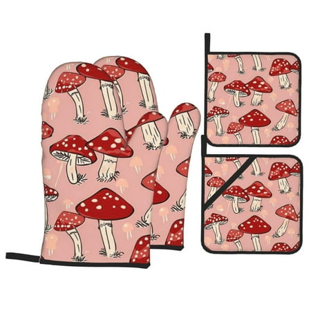 

diagram oven mitts and potholders 4-piece set oven mitts and insulated mitts for kitchen cooking baking and grilling