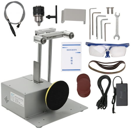Sanded Set Bench 4-in-1 Multifunctional Mini Small Table Saw Belt Sander Kit Electric Saw Cutting Machine Set Handmade Woodworking Bench Saw DIY Model Crafts Cutting Saw ()