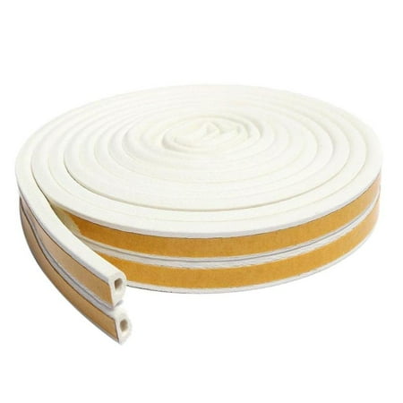 

5M D/E/P/I Foam Draught Excluder Self Adhesive Seal Strip Door Accessories - As picture shown D 9x7.5mm White