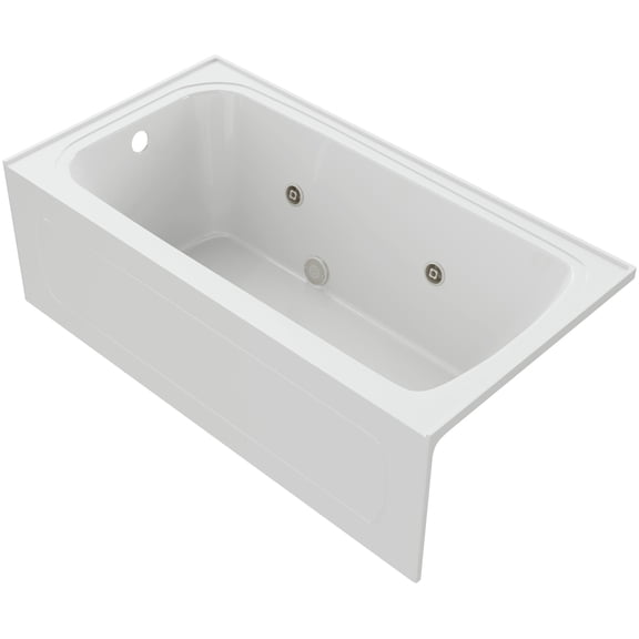 Proflo PFW6032ALSKWH Plus A 60" X 32" Alcove 8 Jet Whirlpool Bath Tub - White