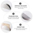 thumbnail image 2 of 430 Stainless Steel Towel Rack Simple Vertical Fan Shape Tissue Holder Napkin Box Home Decoration Tool (Silver), 2 of 8