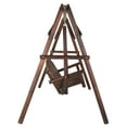 thumbnail image 6 of Ktaxon Outdoor Wooden Porch Swing Glider with Stand Hanging Swing 2 Seater Carbonized 67", 6 of 13