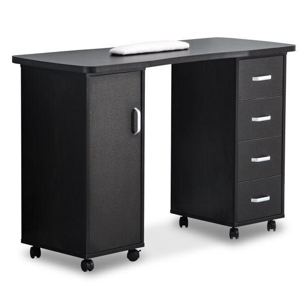 BarberPub Manicure Acetone Resistant Table Nail Table Beauty Salon Nail Station Desk Nail Art