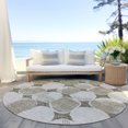 thumbnail image 6 of Addison Rugs Chantille Indoor/Outdoor Transitional Circles Taupe Washable Round Rug, 8' x 8', 6 of 6