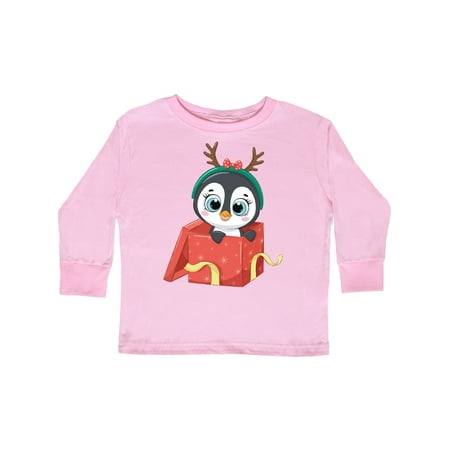 

Inktastic Christmas Penguin Gift Toddler Boy or Toddler Girl Long Sleeve T-Shirt