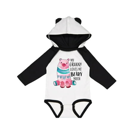 

Inktastic My Granny Loves Me Beary Much with Cute Bear Gift Baby Boy or Baby Girl Long Sleeve Bodysuit