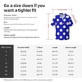 thumbnail image 5 of Sigee Blue And White Polka Dot for Men's Casual Short Sleeve Button Down Shirts Men's Shirts Summer-Large, 5 of 5