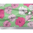 thumbnail image 2 of Soimoi Satin Silk Fabric Carnation Floral Printed Craft Fabric by the Yard 42 Inch Wide, 2 of 3