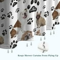 thumbnail image 6 of Bulldog Dog and Footprints Shower Curtain 72"x72" ,Bathroom Decorative Shower Curtains Set with 12 Hooks,Modern Waterproof Washable Shower Curtain, 6 of 6