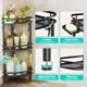 thumbnail image 2 of Carrito de ducha HaPirm Standing Corner, 3 niveles, acero inoxidable negro, 2 of 7