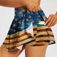 thumbnail image 2 of Vedolay Women's Independence Day Print High Waist Short Skirts,Dark Blue S, 2 of 4