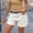 White, variant on Sakmal Blue Shorts for Women Jeans Denim Wide Leg Low Rise 5" Shorts with Pockets