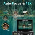 thumbnail image 4 of 5K Digital Camera for Photography, 75MP WiFi Vlogging Camera for YouTube – UHD Digital Camera with 18X Zoom, 3" Flip Screen (180°), Built-in Flash – Ideal for Travel, Beginners & Adults, 4 of 20