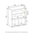 thumbnail image 7 of Furinno Pasir Adult 3-Shelves Display Standard Bookcase, White, 7 of 7