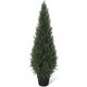 thumbnail image 1 of 3ft artificial cedar tree (2 pcs)-ideal para para indoor/outdoor front porch garden home decor fake cypress potted imitation evergreen plants, 1 of 5