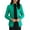 Green, variant on gbyLJF Women's Lightweight Down Jacket Solid Color Zip Up Long Sleeve Coats Slim Fit Stand Collar Cotton-padded Jacket